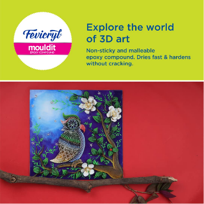 Picture of Fevicryl Mould It, 900 g, Clay Set for Modelling and Sculpting, Air Dry Clay for Art and Craft, Gift for Artists, Students, Children