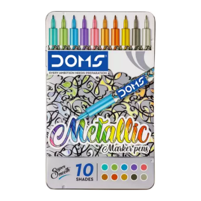 Picture of DOMS Metallic Marker Pens  (Set of 10, Multicolor)