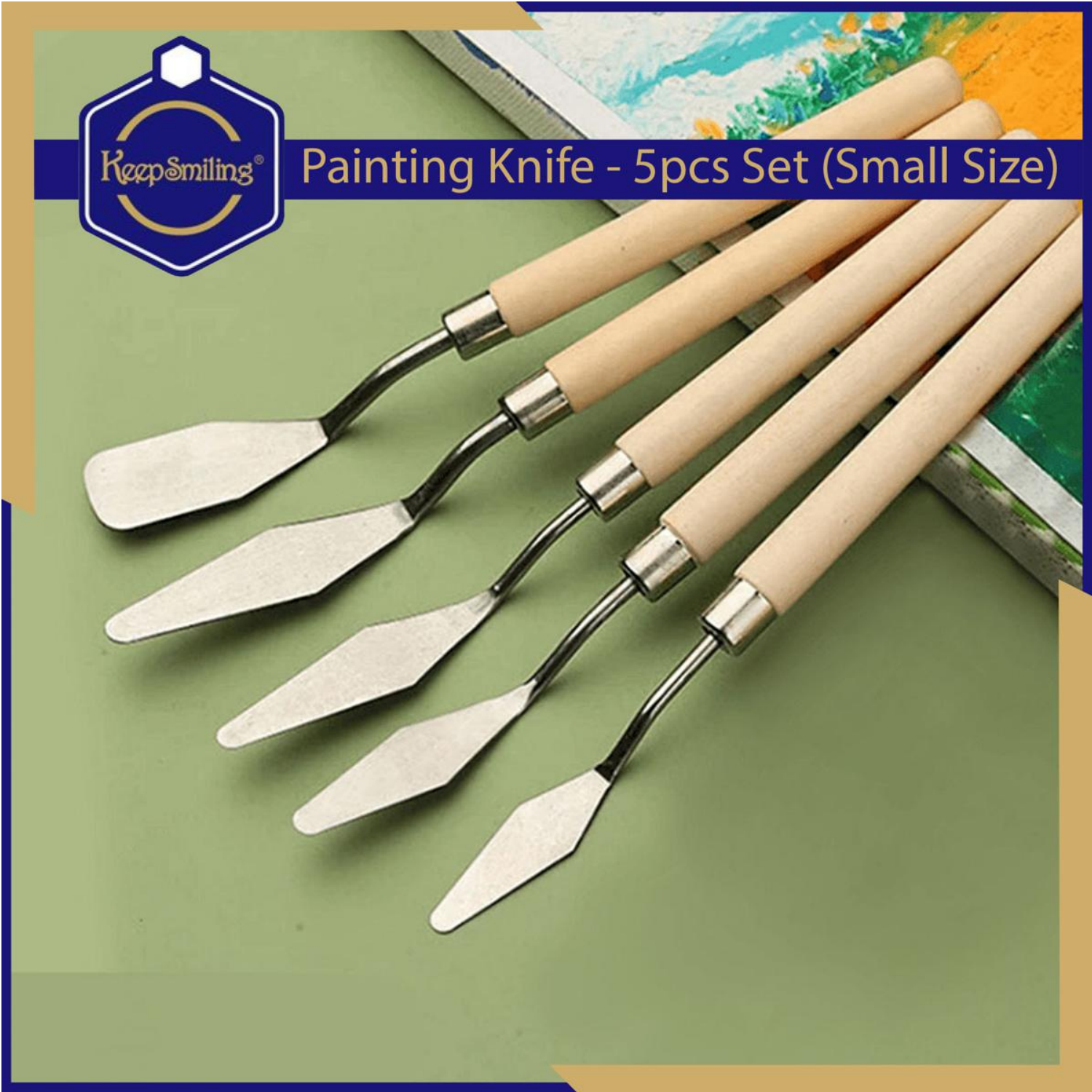 Picture of Keep Smiling Palette Spatula Pack of 5 Pcs