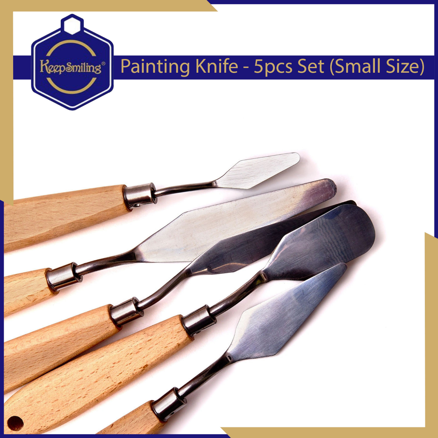 Picture of Keep Smiling Palette Spatula Pack of 5 Pcs