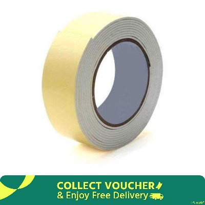 Picture of Foam Tape WHITE 2" Inch DOUBEL SIDE Foam Tape 50mm Both Side Gum Foam Tape White Double Side Foam Tape 2 Inch Tape WHITE Color Foam Tape