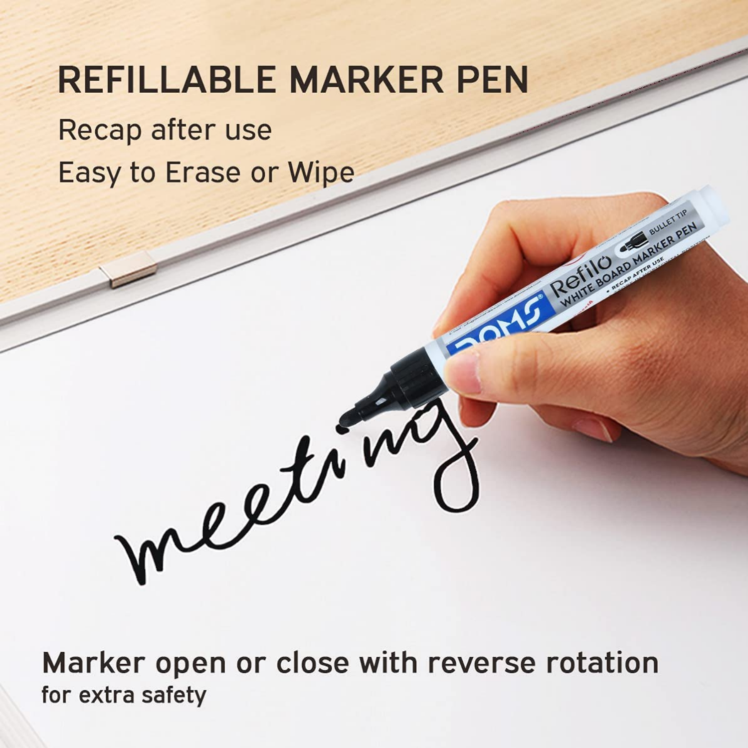 Picture of Doms Refilo White Board Pen (black)