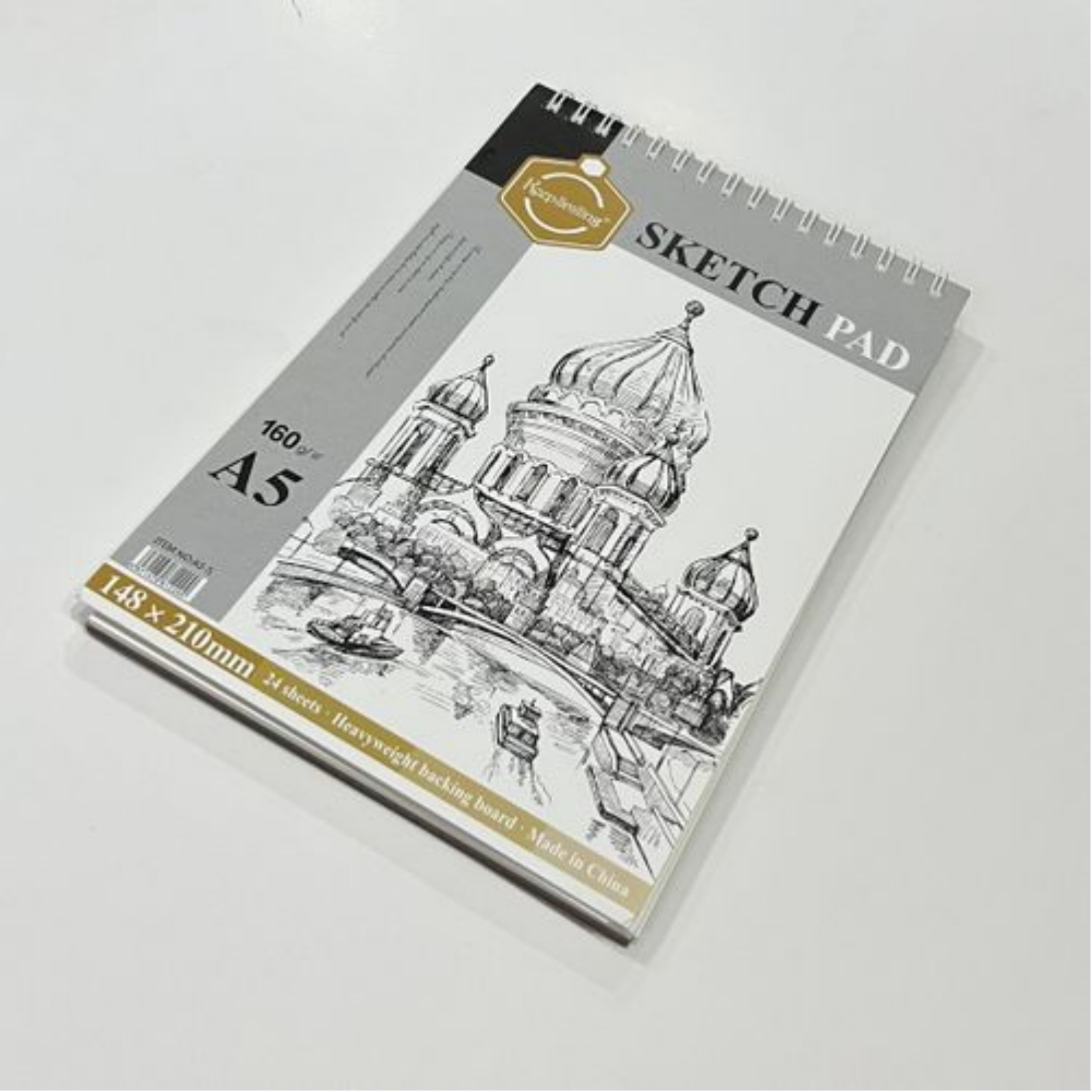 Picture of Keep Smiling Bloc Papier Dessin et Sketching Spiral - Sketch Pad A5 160 g/m² - 24 Feuilles
