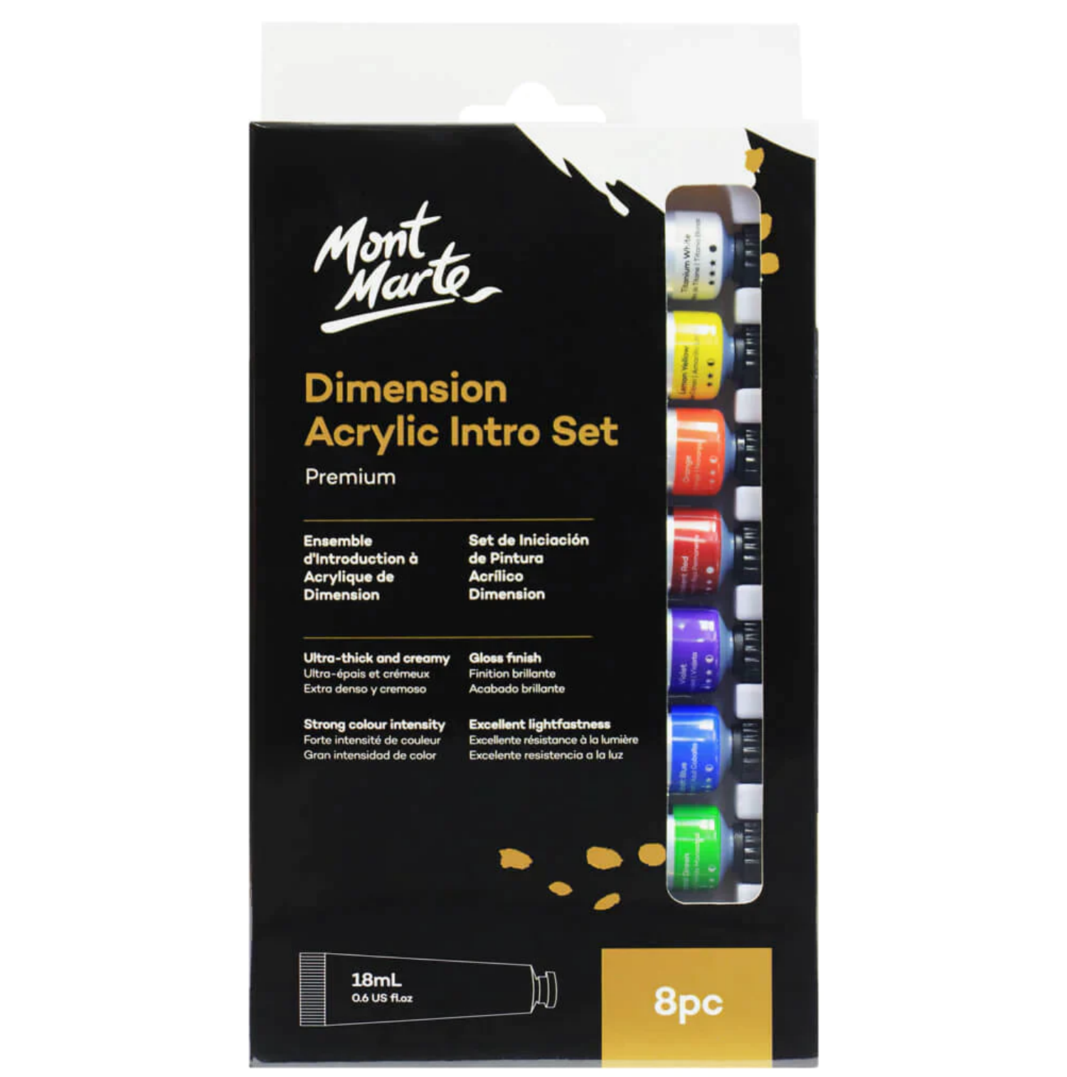 Picture of Mont Marte Dimension Acrylic Intro Set 8pc x 18ml