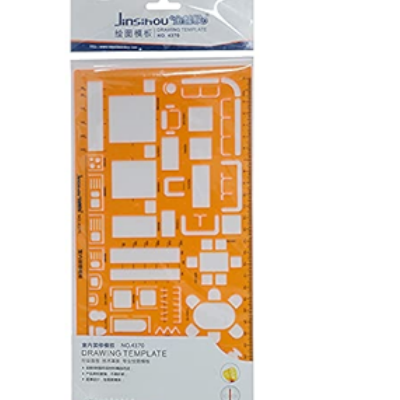 Picture of Jinsihou 4370 Drawing Template Ruler