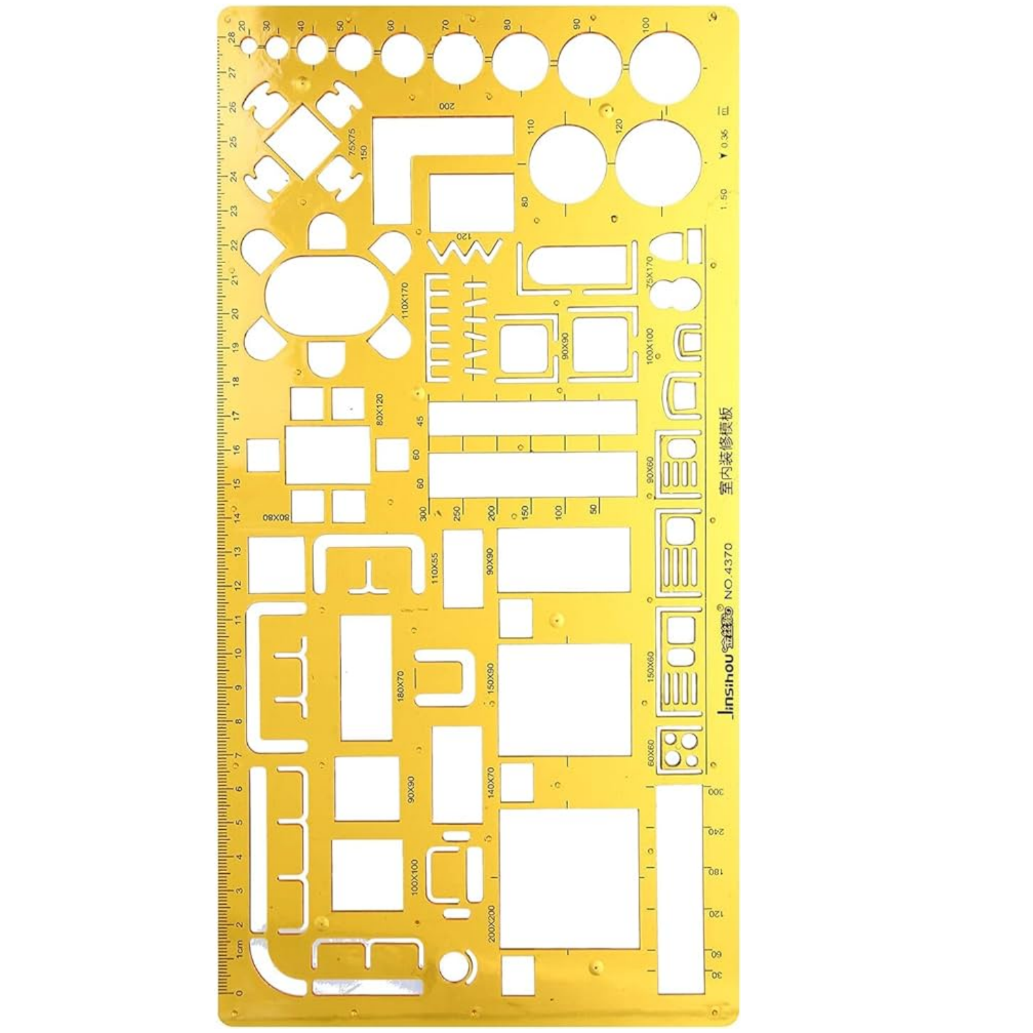 Picture of Jinsihou 4370 Drawing Template Ruler