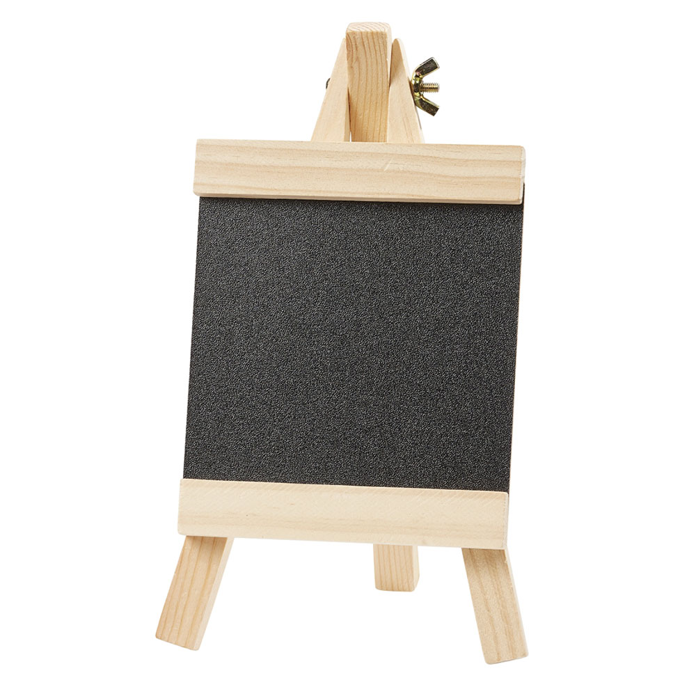 Picture of Mini Display Easel With Black Board(11.5/6.5Inche) free Doms Colored chalk