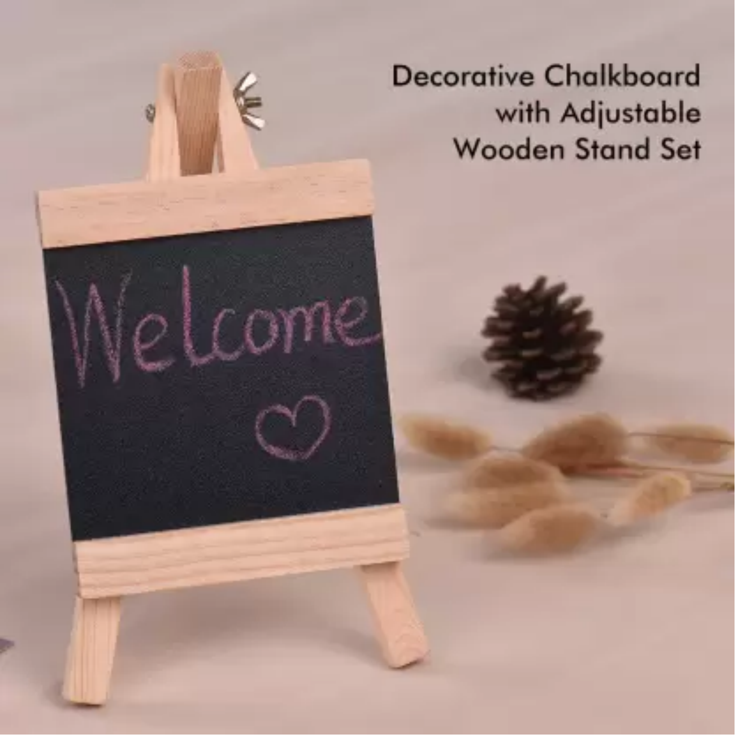 Picture of Mini Display Easel With Black Board(11.5/6.5Inche) free Doms Colored chalk
