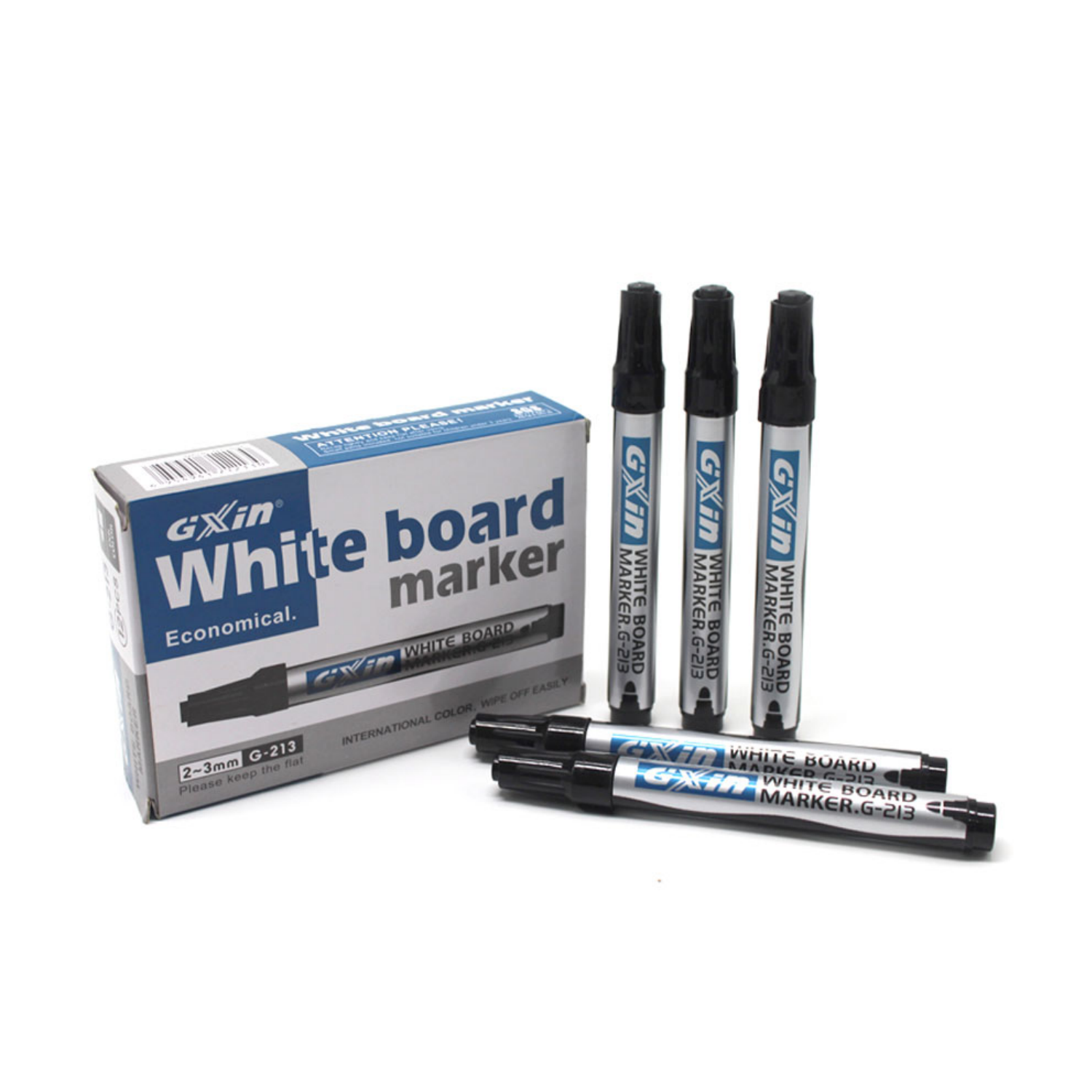 Picture of GXin Black Refillable Whiteboard Marker - 1Pc,3pcs - G-213B