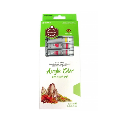 Picture of Combo Package,keep smiling acrylic 6ml 12colors,(6/6),(8/8) 2pcs canvas and 7pcs Brush set for painting