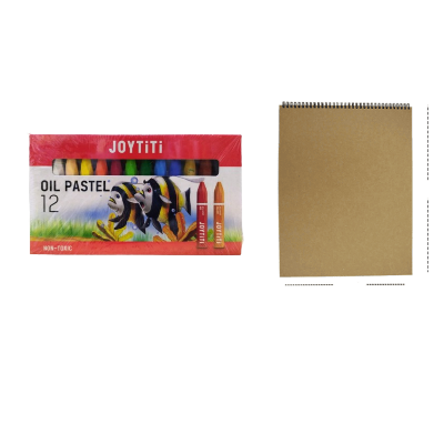 Picture of Combo package,Joytiti oil pastel 12 colors and A4 sketch book for Drawing and Painting