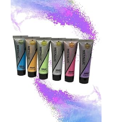 Picture of Keep Smiling Metallic Acrylic Paints 30ML Pack Of 6 Colors