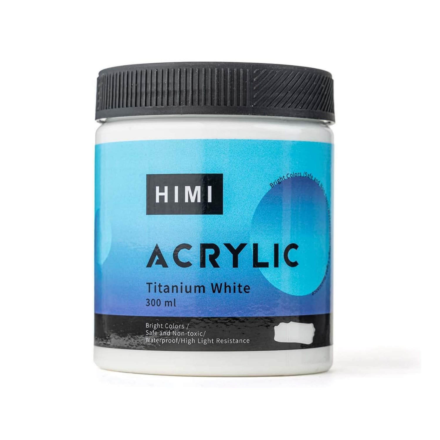 Picture of HIMI Acrylic Paint，White Color(300 ml Bottles), Non Fading, Non Toxic, Single Color Paint for Artists & Hobby Painters