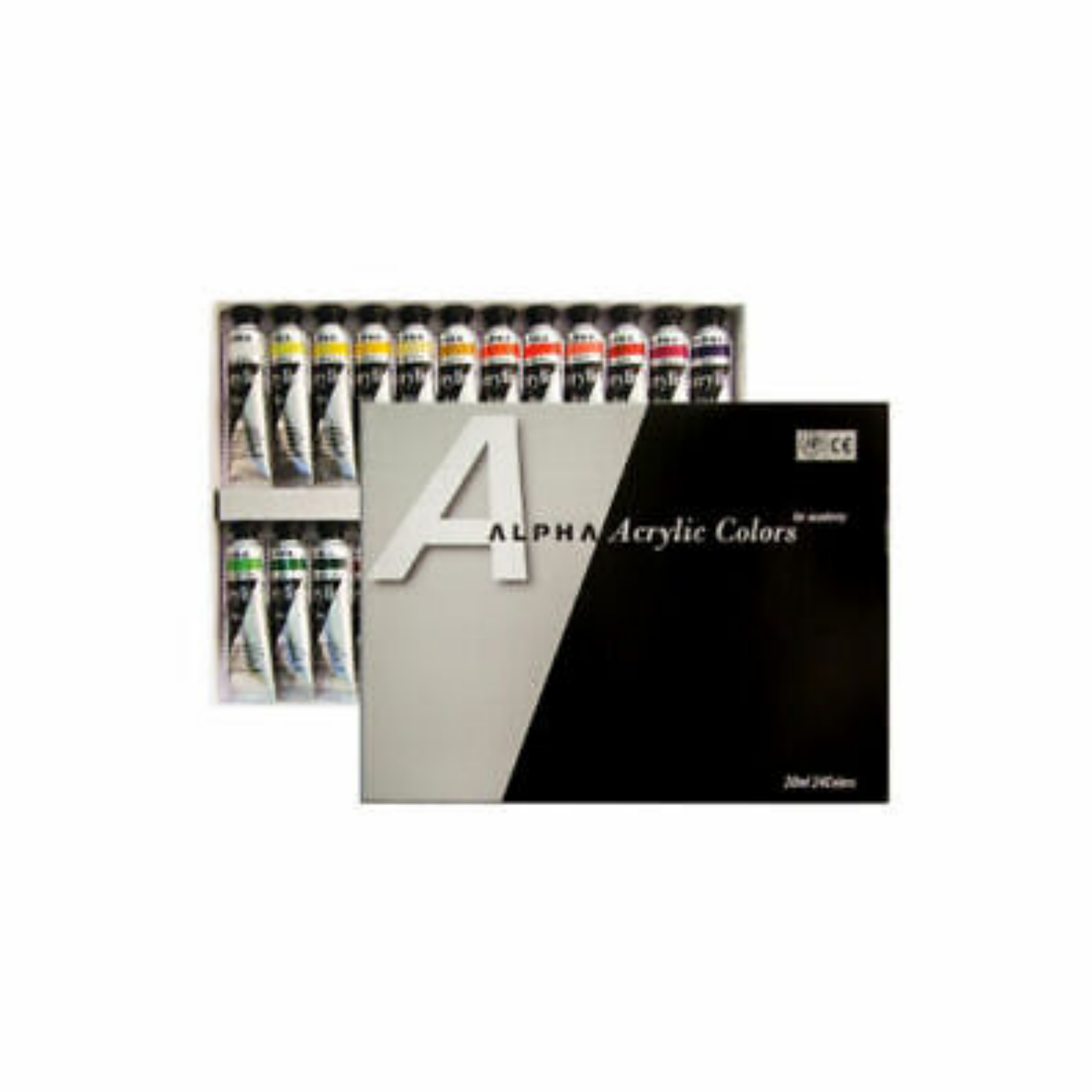 Picture of Acrylic Color Paint Alpha Silver Label Set 24 Colors 20ml 0.67oz Tube | eBay