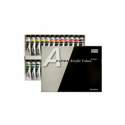 Picture of Acrylic Color Paint Alpha Silver Label Set 24 Colors 20ml 0.67oz Tube | eBay