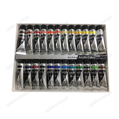 Picture of Acrylic Color Paint Alpha Silver Label Set 24 Colors 20ml 0.67oz Tube | eBay