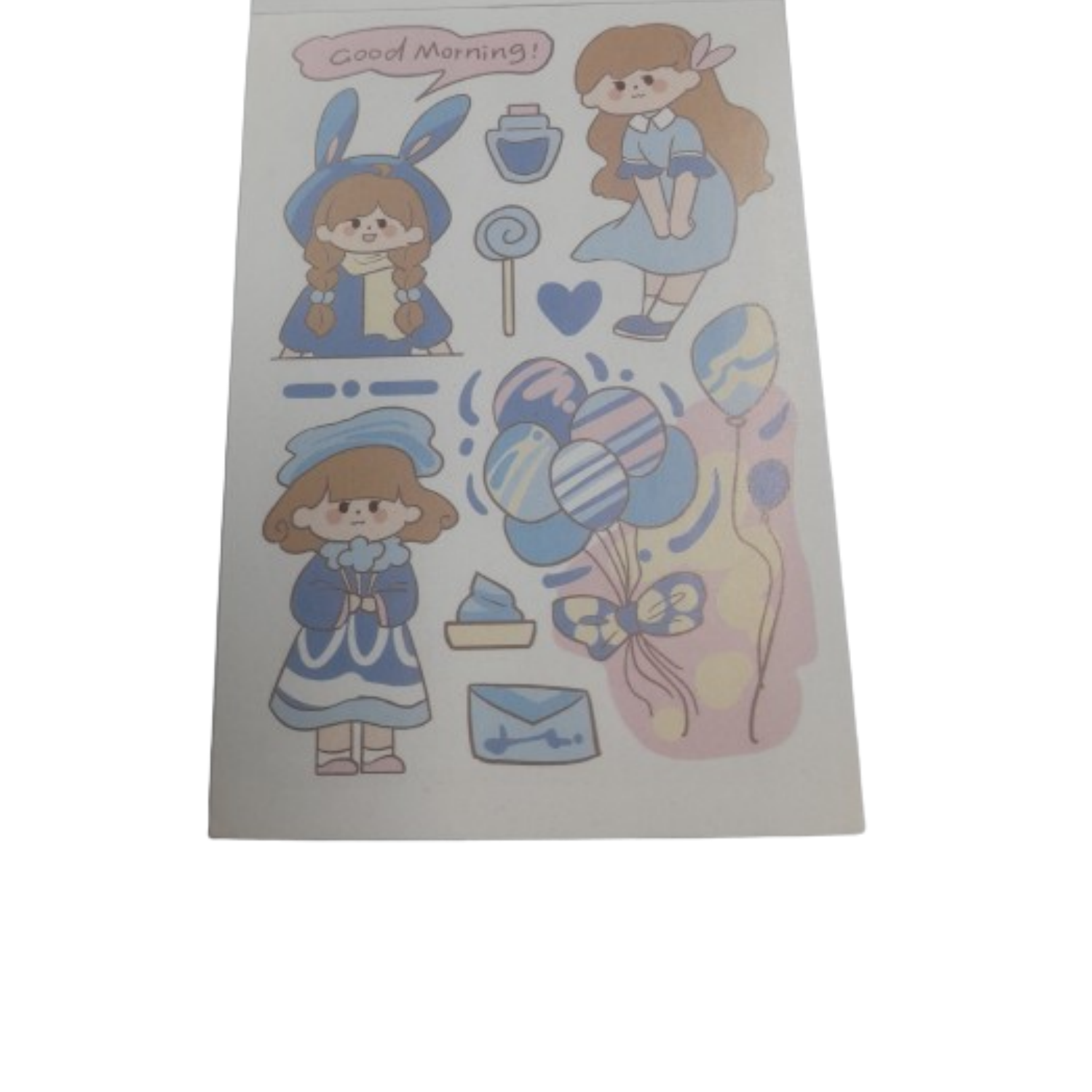 Picture of Kawaii Cute Sticky Journal Sticker Book 20 Sheet