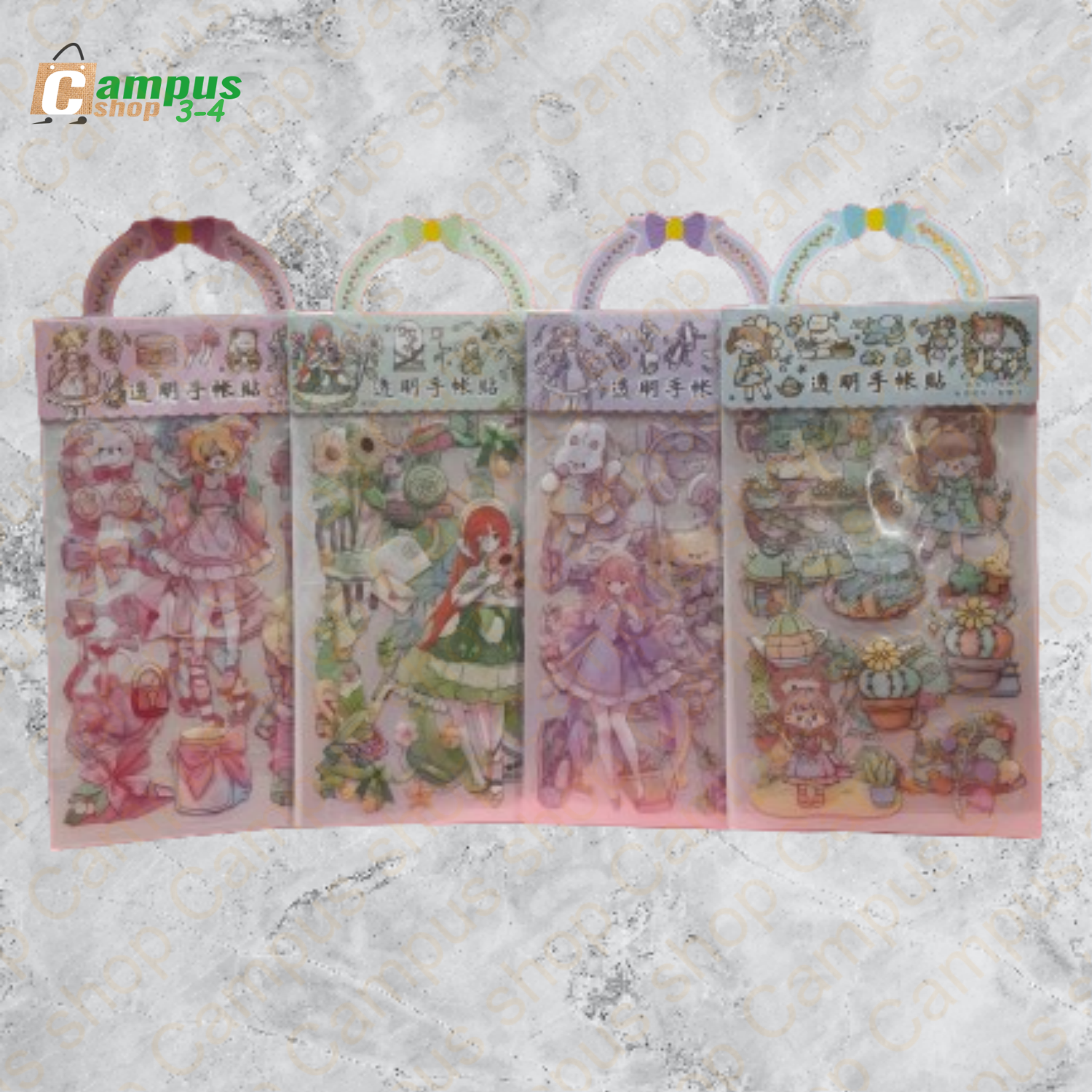 Picture of Cute Cartoon Theme Kawaii Stickers 3 pcs stickers in 1 packet