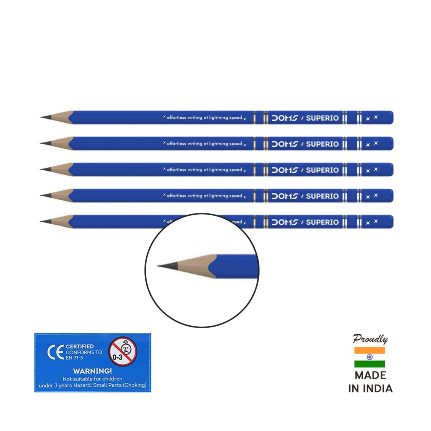 Picture of Doms Superio Non-Toxic Super Dark Graphite Pencils