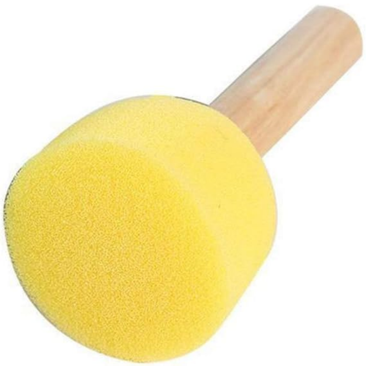 Picture of Set of 5 Pcs Round Stencil Sponge Dabber with Wooden Handle Foam Brush Furniture Art Crafts Painting Tool Supplies Painting Stippler Set DIY