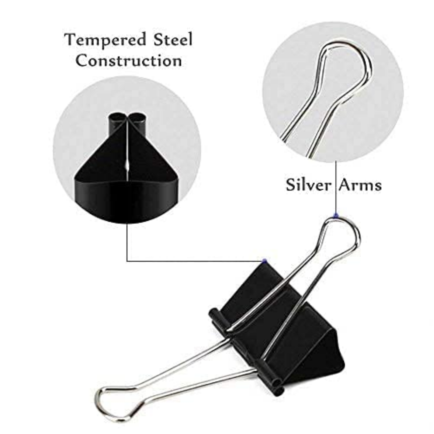 Picture of Binder Clip, PaperClip Black 1 box