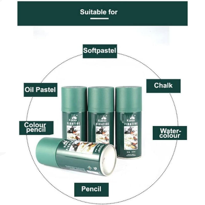 Picture of Kuelox pastel/charcoal & pencil drawings fixative (180ml) for pinting, drawing - multi color