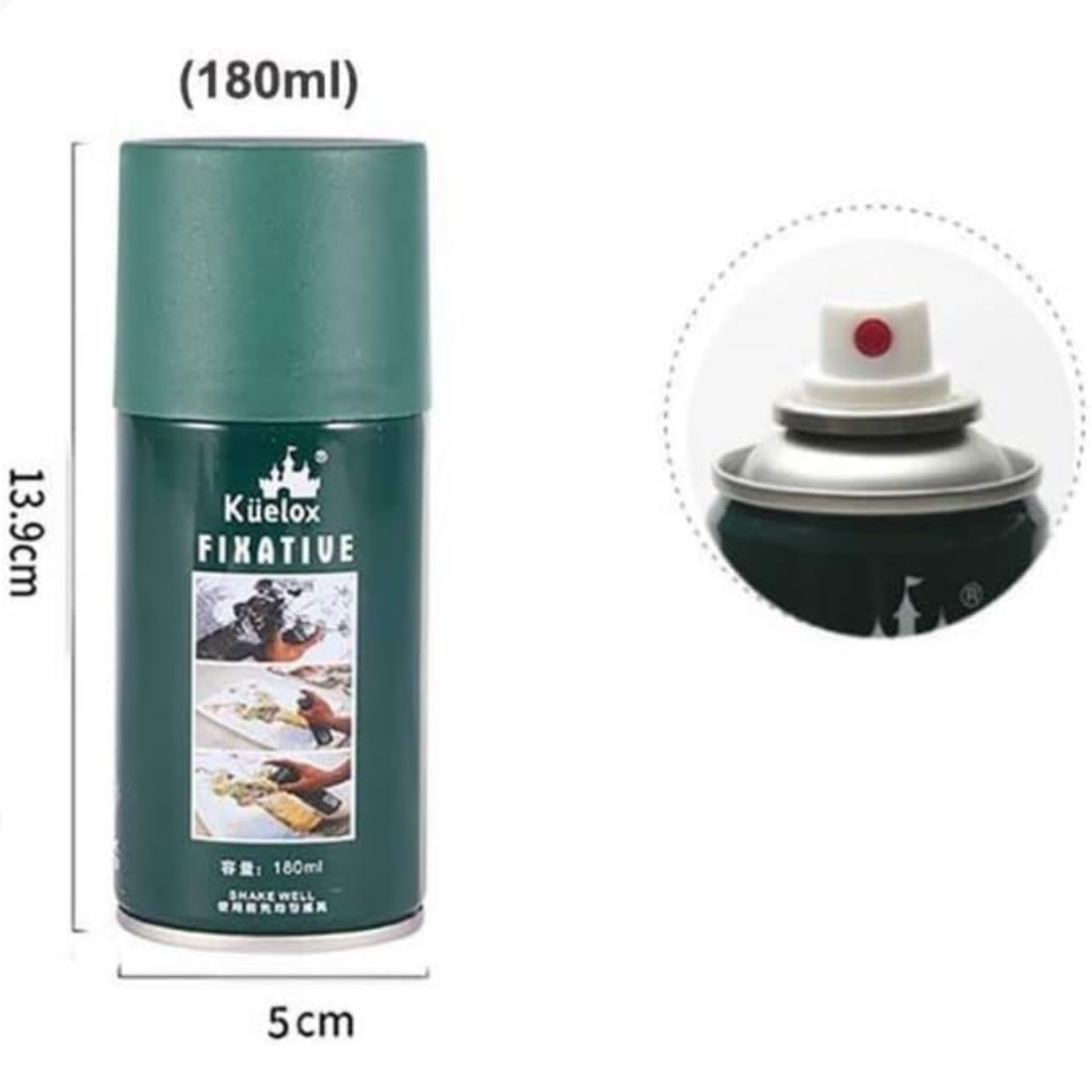 Picture of Kuelox pastel/charcoal & pencil drawings fixative (180ml) for pinting, drawing - multi color