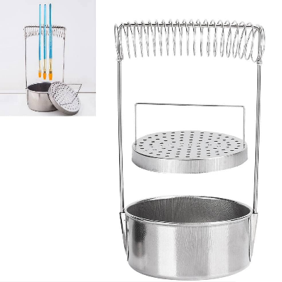 Picture of Paint Brush Washer Stainless Steel Paint Brush Cleaner with Wash Tank Filter Screen Holder Spring Paint Brush Strainer