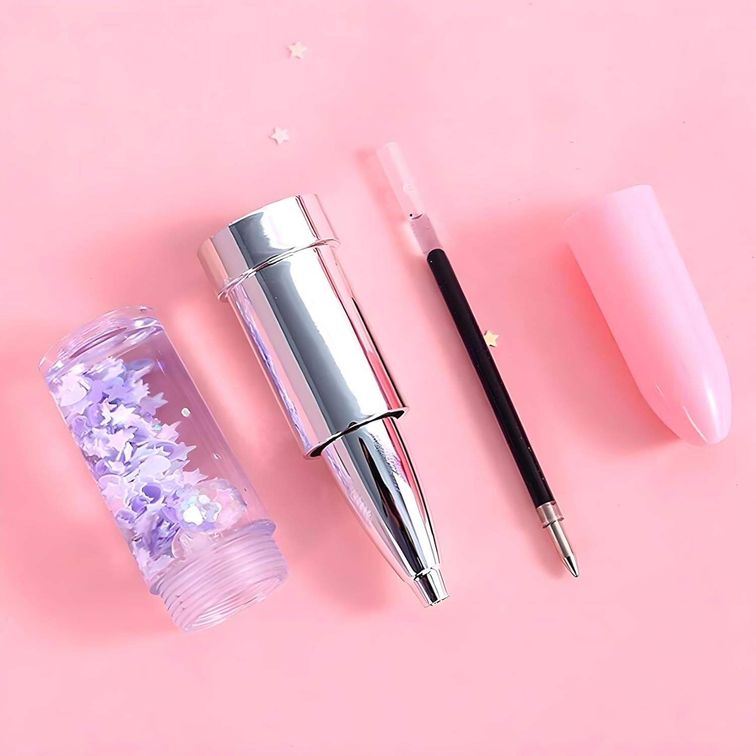 Picture of Radiance Attractive Glitter Lipstick Ball Pen Stylish Stationery Ball Pen for Girls, Best Return Gifts For Kids
