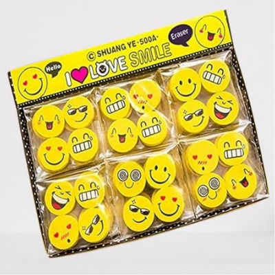 Picture of Cute Emoticon/Emoji Eraser for kids (4pcs)
