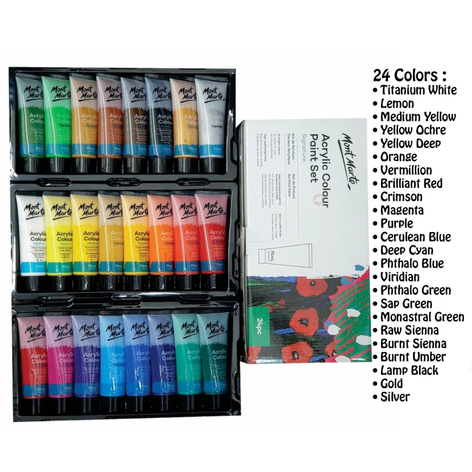Picture of Mont Marte Acrylic Paint Signature 75ml (Single Colour)
