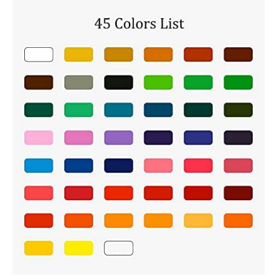 Picture of Watercolor Paint Set, 45 Colors Solid Pigment,  Vivid Colors, Easy to Blend, Light Weight, Perfect Travel Watercolor Set for Artists