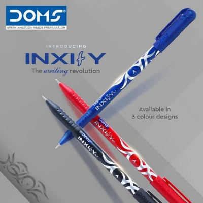 Picture of Doms INXIfY Softy Ballpen For Smooth Writing| School College Students Office Daily Use (Black)