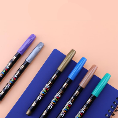 Picture of Baoke Metallic Art Marker Pens - 8 Colors