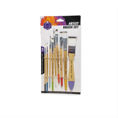 Picture of Keep Smiling High Quality Artist Brush 10pcs White Nylon Brush Set - No:A6900