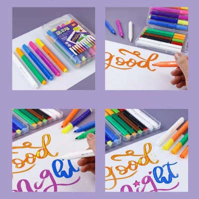 Picture of Click to open expanded view kreni Color Maker Pens - Color Changing Magic Pen Art - Create 3D Lettering or Write Secret Messages - Set of 12 Colours, Multicolor