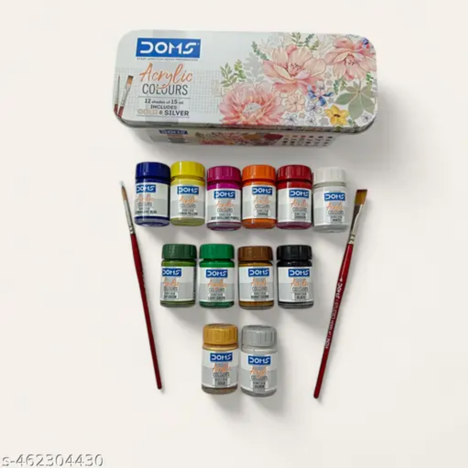 Picture of DOMS Acrylic Paints Set with Iron Box 12 Shades x 15ml