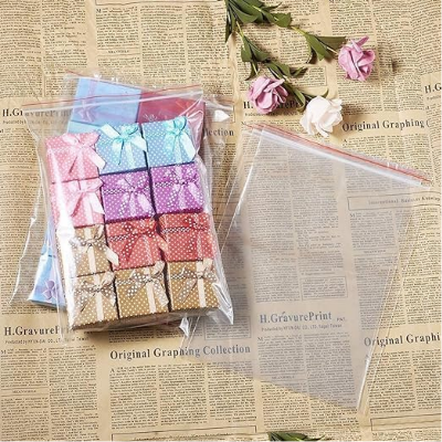 Picture of Clear Poly Reclosable Zipper Lock Bags | Resealable Plastic Zipper Bags for Samples, Candies, Craft supplies, Nuts, Slime and More
