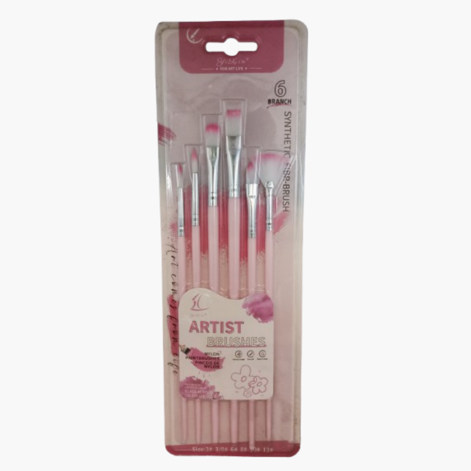 Picture of Synthetic Round, Filbert, Mix Paint Brush Set of 6pcs