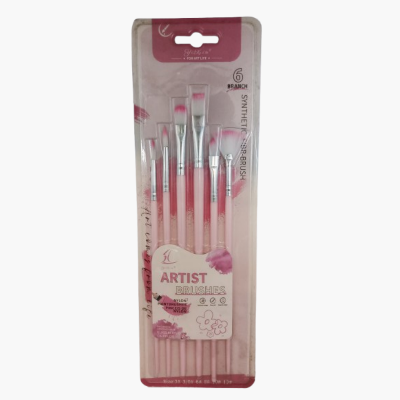Picture of Synthetic Round, Filbert, Mix Paint Brush Set of 6pcs