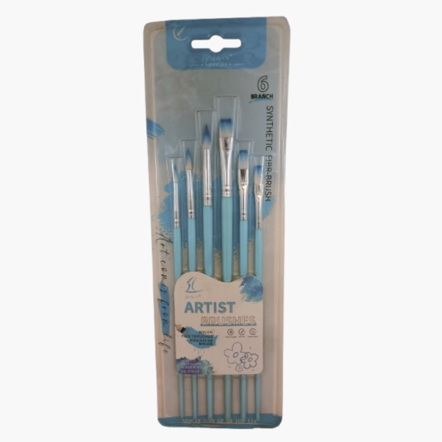 Picture of Synthetic Round, Filbert, Mix Paint Brush Set of 6pcs