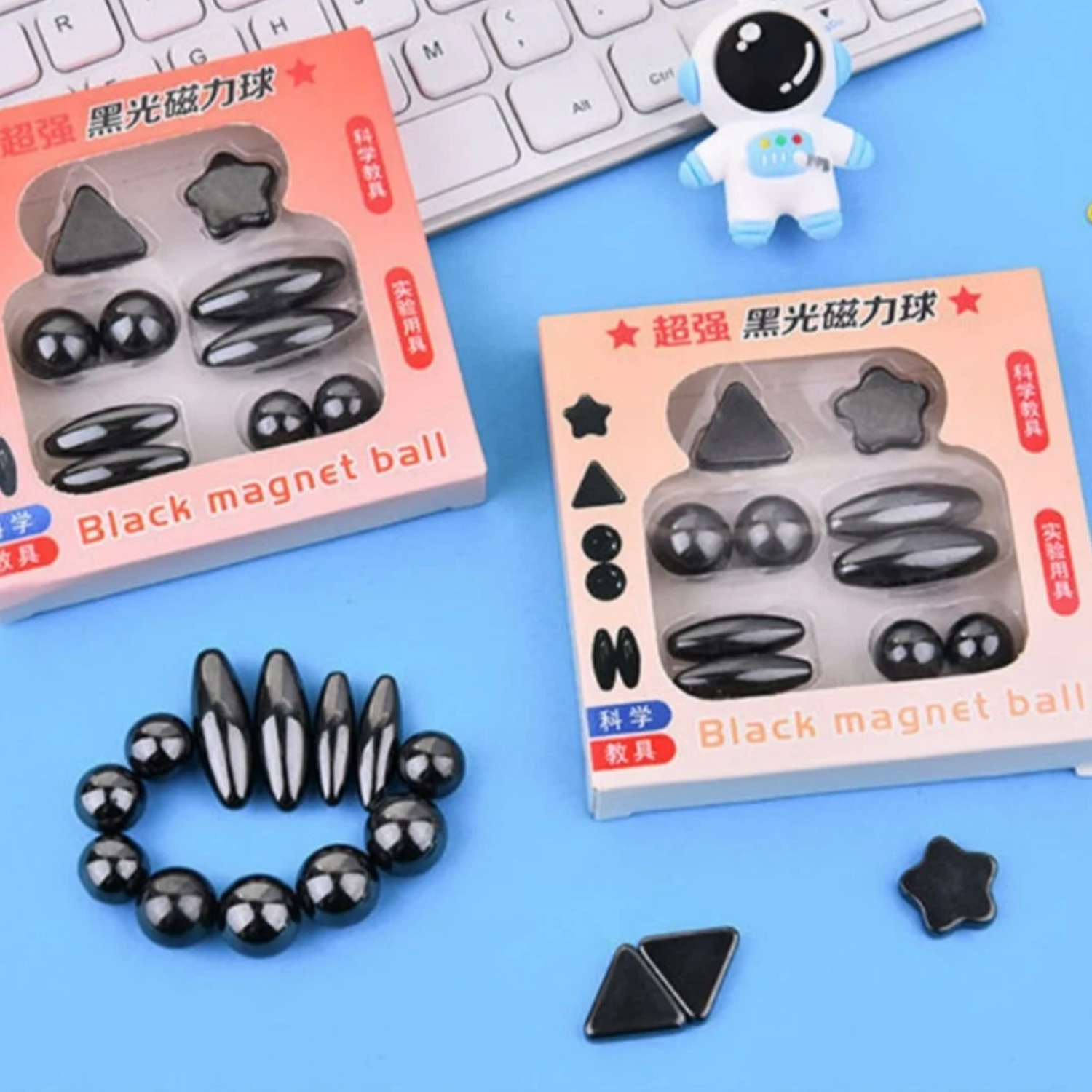 Picture of 10 Pcs Polished Black Magnetic Balls Toy Game