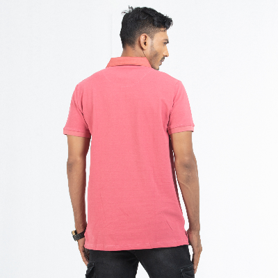 Picture of Woven Collar Solid Polo