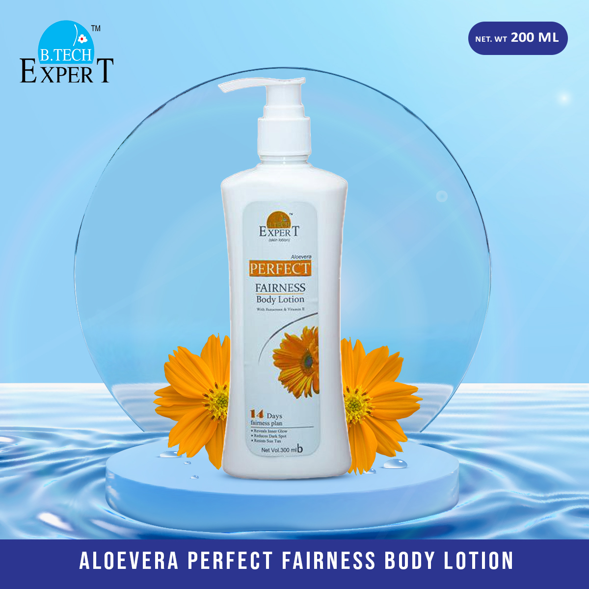 Picture of Buy 1 Aloevera Perfect Lotion 300ml and Get 1 Hair Care Oil Gold 100ml Free