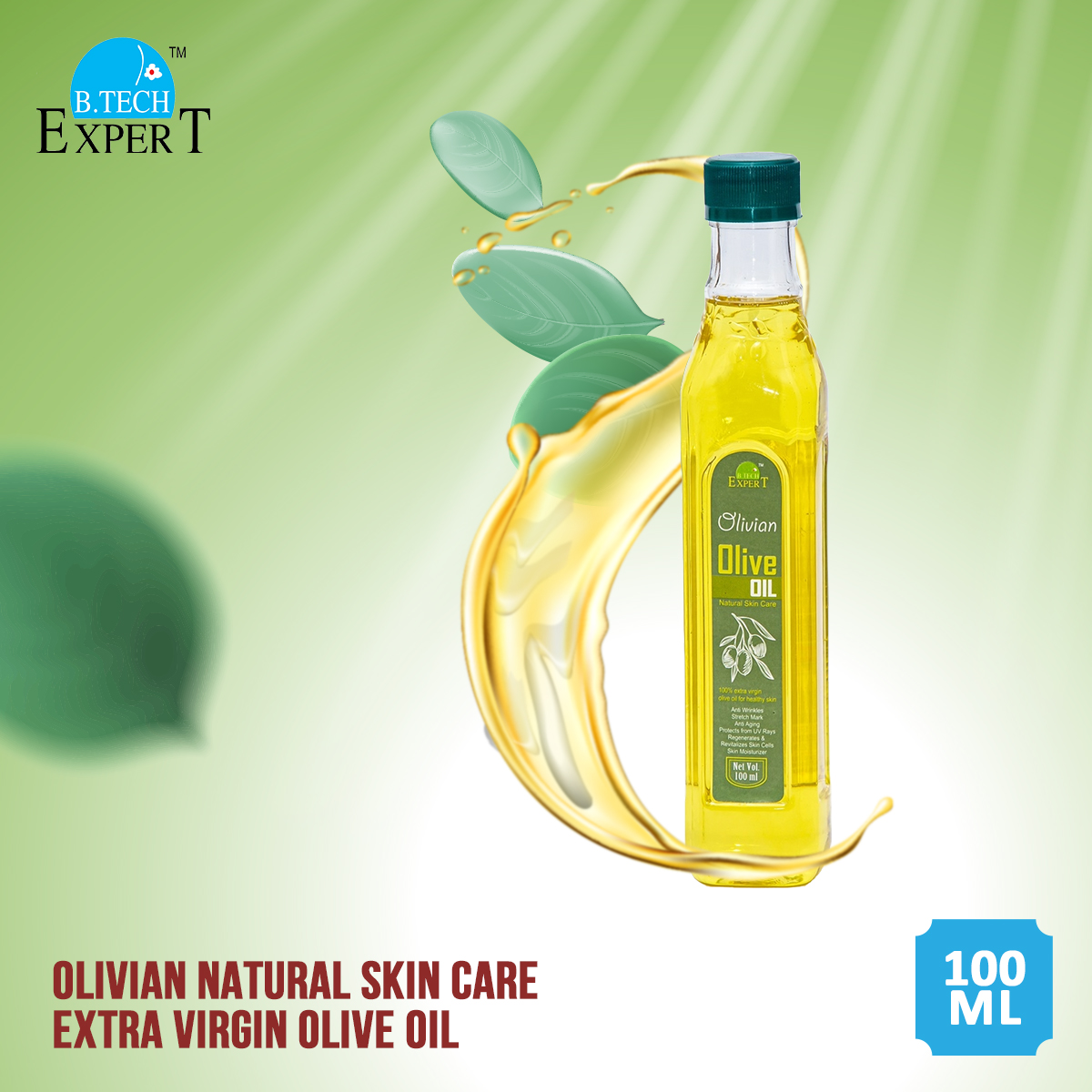 Picture of Olivian Natural Skin Care Extra Virgin Olive Oil 100ml (Product of Spain)