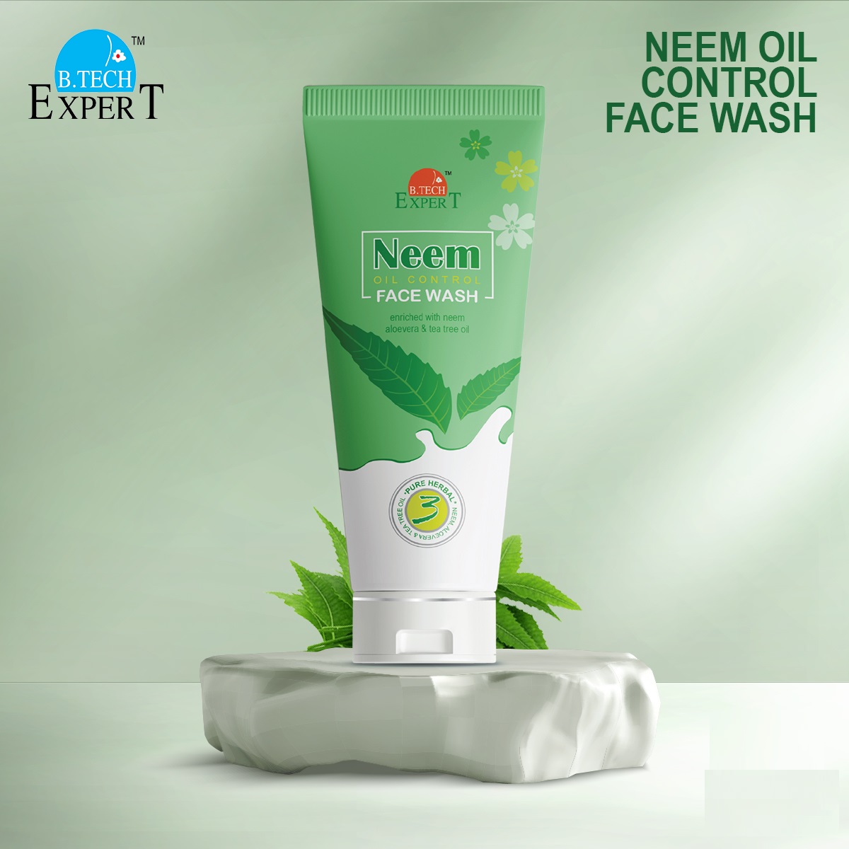 Picture of Neem Oil Control Face Wash 100ml / Neem, Aloevera & Tea Tree Oil Extract