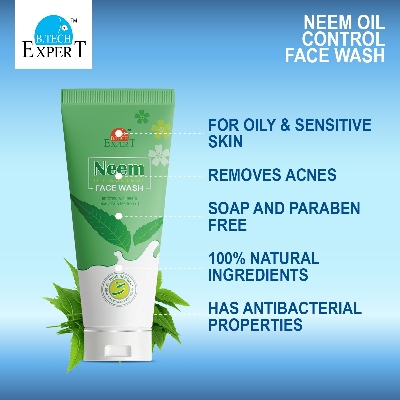 Picture of Neem Oil Control Face Wash 100ml / Neem, Aloevera & Tea Tree Oil Extract