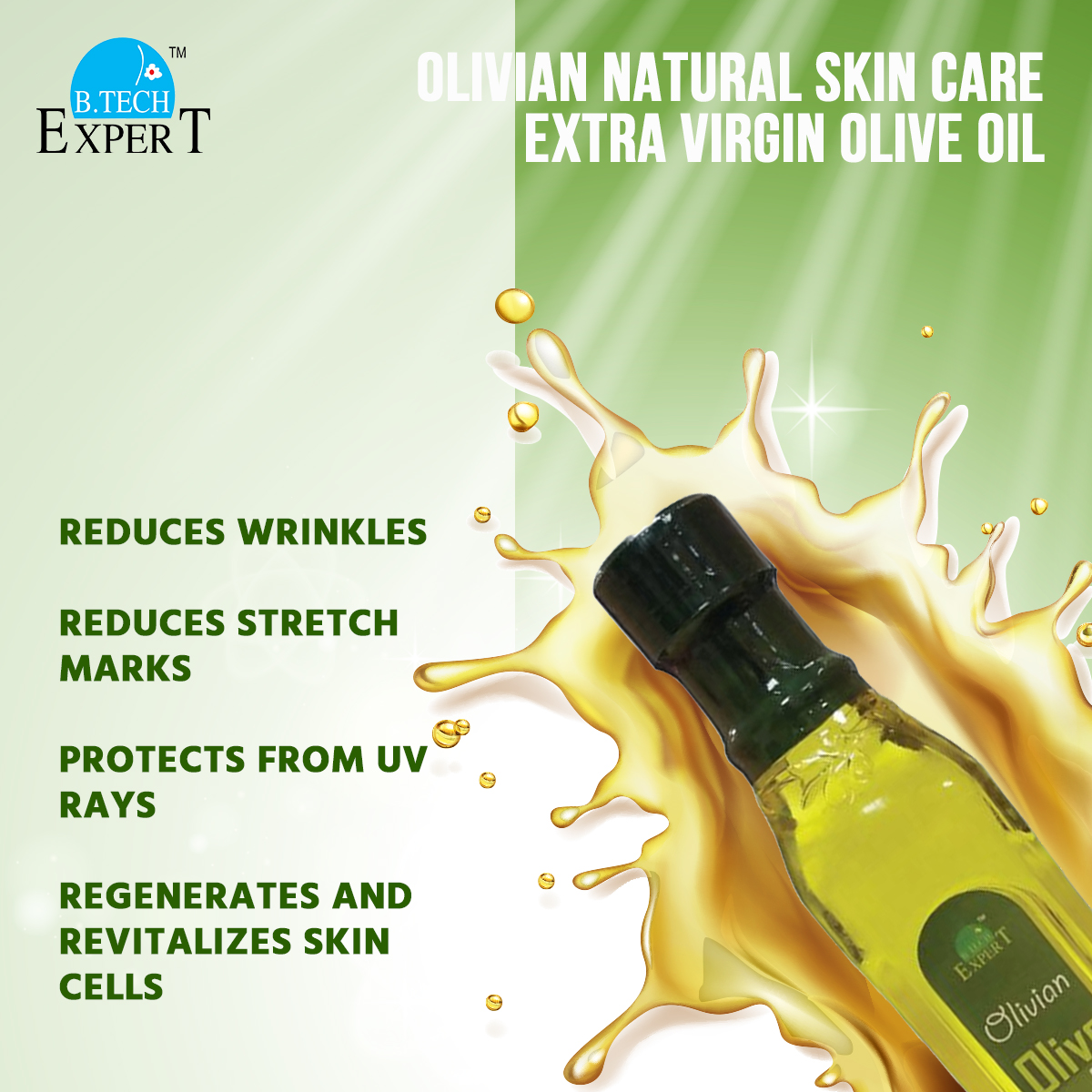 Picture of Olivian Natural Skin Care Extra Virgin Olive Oil 200ml (Product of Spain)