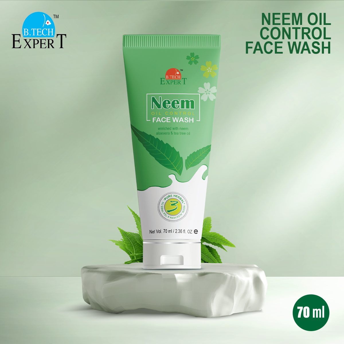 Picture of NEEM Oil Control Face Wash 70ml / Neem, Aloevera & Tea Tree Oil Extract