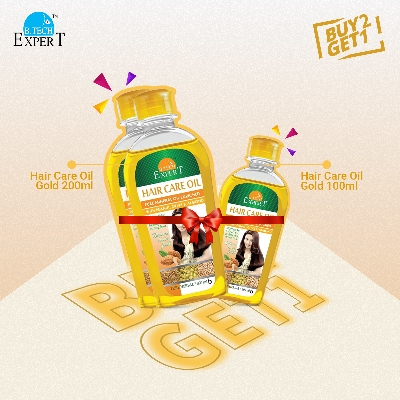 Picture of Buy 2 Get 1 Free - B.Tech ExperT Hair Care Oil Gold 200 ml (2 Piece) + B.Tech ExperT Hair Care Oil Gold 100ml (1 Piece Free)